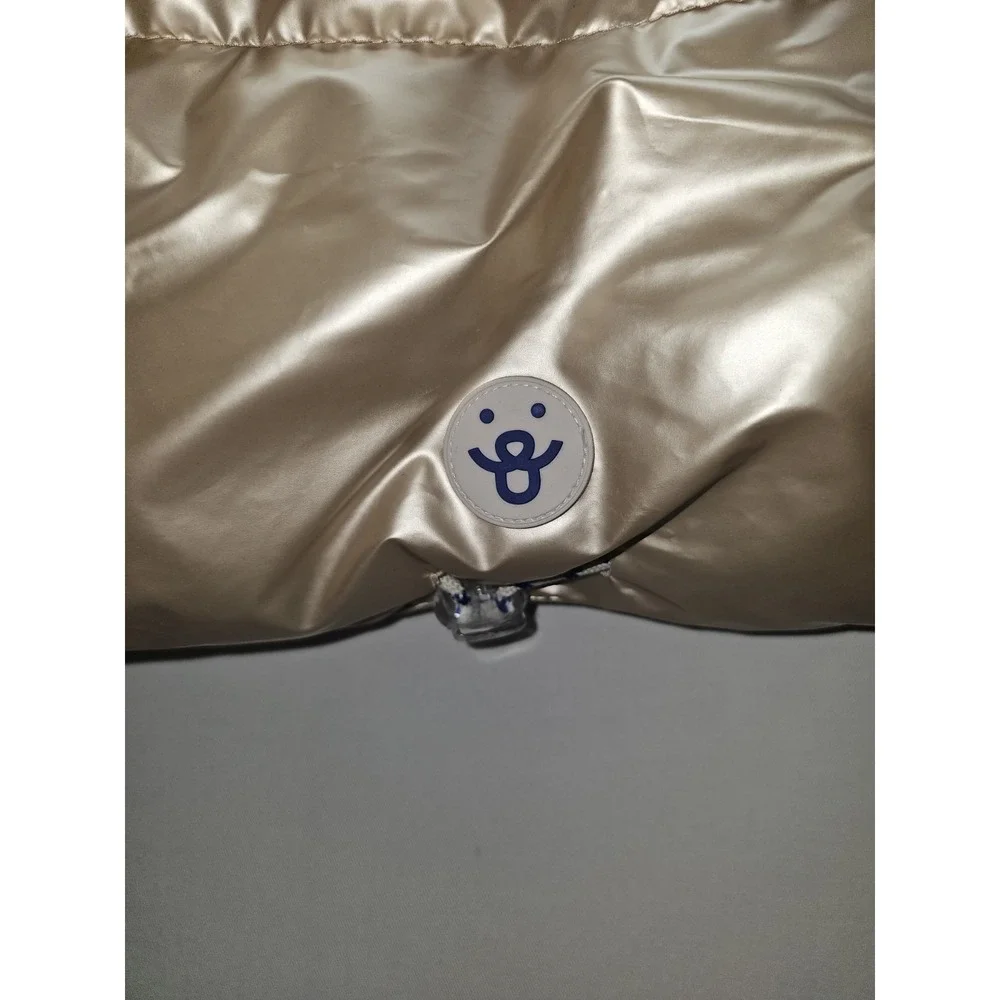 Oodles Dog Puffer Vest Jacket Metallic Gold Champagne Size L Large NWT 25-45 lbs